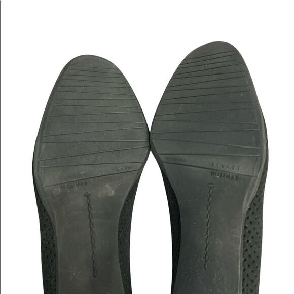 Stuart Weitzman Perforated Suede Heels - Picture 6 of 7